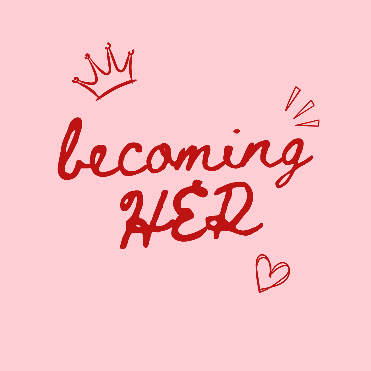 Logo-ul scris de mână Becoming Her